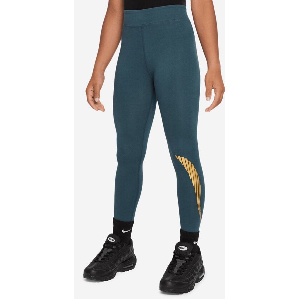 Nike Girl's High-Rise Leggings, Deep Jungle, Youth XL